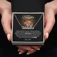 Load image into Gallery viewer, TO MY DAUGHTER OLD LION NAME NECKLACE GIFT SET