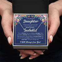 Load image into Gallery viewer, TO MY DAUGHTER BRAVER NAME NECKLACE GIFT SET