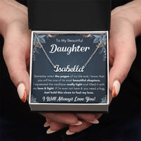 Load image into Gallery viewer, TO MY DAUGHTER CHAPTERS SQUEEZED NAME NECKLACE GIFT SET