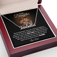 Load image into Gallery viewer, TO MY DAUGHTER OLD LION NAME NECKLACE GIFT SET