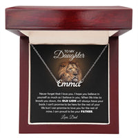 Load image into Gallery viewer, TO MY DAUGHTER OLD LION NAME NECKLACE GIFT SET