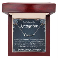 Load image into Gallery viewer, TO MY DAUGHTER CHAPTERS SQUEEZED NAME NECKLACE GIFT SET