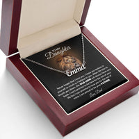 Load image into Gallery viewer, TO MY DAUGHTER OLD LION NAME NECKLACE GIFT SET