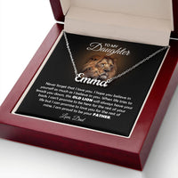 Load image into Gallery viewer, TO MY DAUGHTER OLD LION NAME NECKLACE GIFT SET