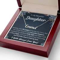 Load image into Gallery viewer, TO MY DAUGHTER CHAPTERS SQUEEZED NAME NECKLACE GIFT SET