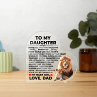 Load image into Gallery viewer, TO MY DAUGHTER BRAVER ACRYLIC HEART