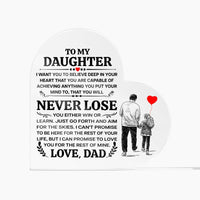 Load image into Gallery viewer, TO MY DAUGHTER PROMISE HEART ACRYLIC PLAQUE