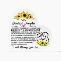 Load image into Gallery viewer, TO MY DAUGHTER PROUD ACRYLIC HEART PLAQUE