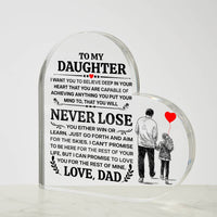 Load image into Gallery viewer, TO MY DAUGHTER PROMISE HEART ACRYLIC PLAQUE