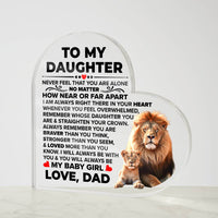Load image into Gallery viewer, TO MY DAUGHTER BRAVER ACRYLIC HEART