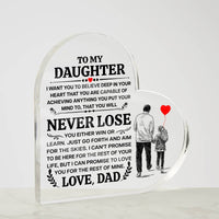 Load image into Gallery viewer, TO MY DAUGHTER PROMISE HEART ACRYLIC PLAQUE