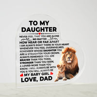 Load image into Gallery viewer, TO MY DAUGHTER BRAVER ACRYLIC HEART