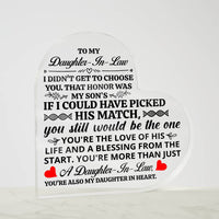 Load image into Gallery viewer, TO MY DAUGHTER IN LAW HONOR HEART ACRYLIC PLAQUE