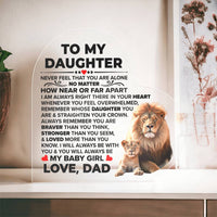 Load image into Gallery viewer, TO MY DAUGHTER BRAVER ACRYLIC HEART