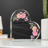 Load image into Gallery viewer, TO MY BEAUTIFUL WIFE ACRYLIC HEART PLAQUE