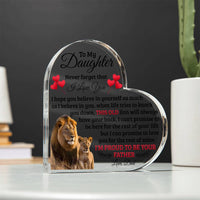 Load image into Gallery viewer, TO MY DAUGHTER OLD LION HEART ACRYLIC PLAQUE