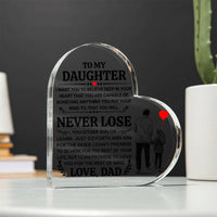 Load image into Gallery viewer, TO MY DAUGHTER PROMISE HEART ACRYLIC PLAQUE