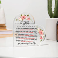 Load image into Gallery viewer, To My Beautiful Daughter Acrylic Heart Plaque
