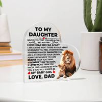 Load image into Gallery viewer, TO MY DAUGHTER BRAVER ACRYLIC HEART