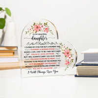 Load image into Gallery viewer, To My Beautiful Daughter Acrylic Heart Plaque