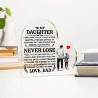 Load image into Gallery viewer, TO MY DAUGHTER PROMISE HEART ACRYLIC PLAQUE