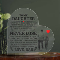 Load image into Gallery viewer, TO MY DAUGHTER PROMISE HEART ACRYLIC PLAQUE