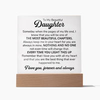 Load image into Gallery viewer, TO MY DAUGHTER CHAPTERS SQUARE PLAQUE