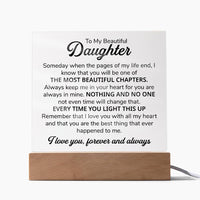 Load image into Gallery viewer, TO MY DAUGHTER CHAPTERS SQUARE PLAQUE