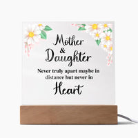 Load image into Gallery viewer, TO MY DAUGHTER DISTANCE SQUARE ACRYLIC PLAQUE