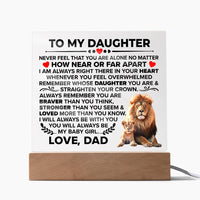 Load image into Gallery viewer, TO MY DAUGHTER BRAVER SQUARE ACRYLIC