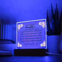 Load image into Gallery viewer, TO MY BEAUTIFUL DAUGHTER SQUARE ACRYLIC PLAQUE
