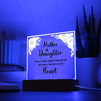 Load image into Gallery viewer, TO MY DAUGHTER DISTANCE SQUARE ACRYLIC PLAQUE