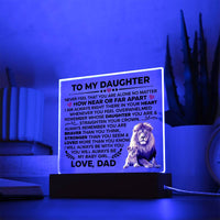 Load image into Gallery viewer, TO MY DAUGHTER BRAVER SQUARE ACRYLIC