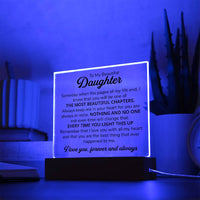 Load image into Gallery viewer, TO MY DAUGHTER CHAPTERS SQUARE PLAQUE