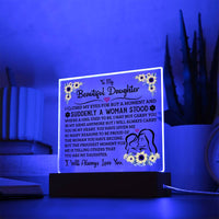 Load image into Gallery viewer, TO MY DAUGHTER SQUARE ACRYLIC PLAQUE