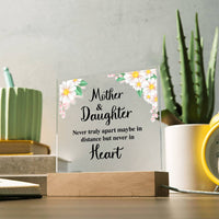 Load image into Gallery viewer, TO MY DAUGHTER DISTANCE SQUARE ACRYLIC PLAQUE