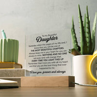 Load image into Gallery viewer, TO MY DAUGHTER CHAPTERS SQUARE PLAQUE