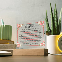 Load image into Gallery viewer, TO MY BEAUTIFUL DAUGHTER SQUARE ACRYLIC PLAQUE