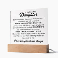 Load image into Gallery viewer, TO MY DAUGHTER CHAPTERS SQUARE PLAQUE