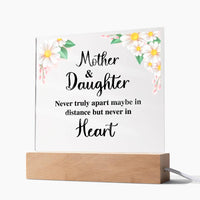 Load image into Gallery viewer, TO MY DAUGHTER DISTANCE SQUARE ACRYLIC PLAQUE