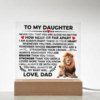 Load image into Gallery viewer, TO MY DAUGHTER BRAVER SQUARE ACRYLIC