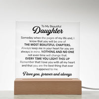 Load image into Gallery viewer, TO MY DAUGHTER CHAPTERS SQUARE PLAQUE