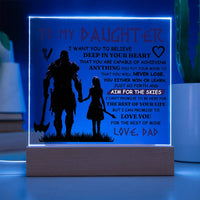 Load image into Gallery viewer, TO MY DAUGHTER VIKING SQUARE ACRYLIC PLAQUE