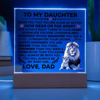 Load image into Gallery viewer, TO MY DAUGHTER BRAVER SQUARE ACRYLIC