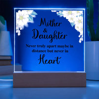 Load image into Gallery viewer, TO MY DAUGHTER DISTANCE SQUARE ACRYLIC PLAQUE
