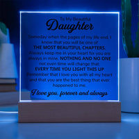 Load image into Gallery viewer, TO MY DAUGHTER CHAPTERS SQUARE PLAQUE
