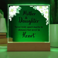 Load image into Gallery viewer, TO MY DAUGHTER DISTANCE SQUARE ACRYLIC PLAQUE