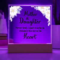 Load image into Gallery viewer, TO MY DAUGHTER DISTANCE SQUARE ACRYLIC PLAQUE