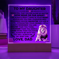 Load image into Gallery viewer, TO MY DAUGHTER BRAVER SQUARE ACRYLIC