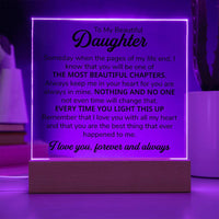 Load image into Gallery viewer, TO MY DAUGHTER CHAPTERS SQUARE PLAQUE